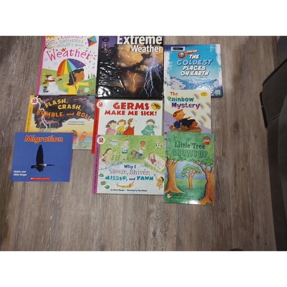 Children's weather science lot of 9 educational books germs rainbows - Picture 4 of 4